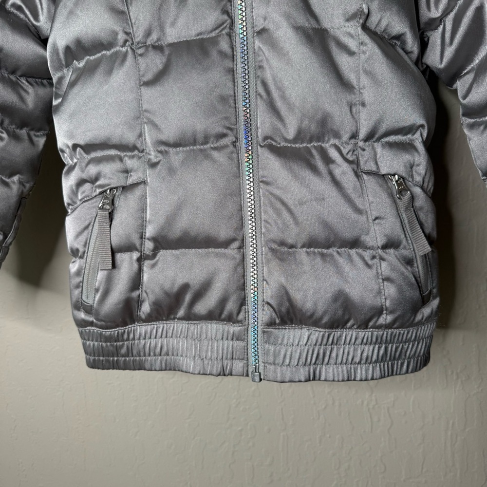 SPYDER Girls Bitsy Atlas Silver Puffer Jacket Winter Snow Ski Warm Size 4 - Picture 6 of 16